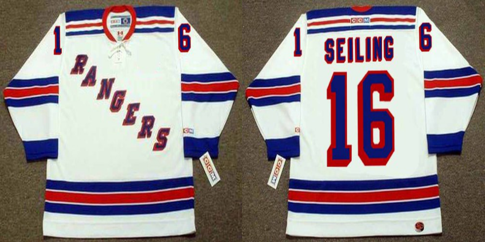 2019 Men New York Rangers 16 Seiling white CCM NHL jerseys